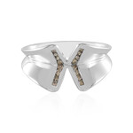 Bague en argent et Diamant champagne I2 (de Melo Essence)