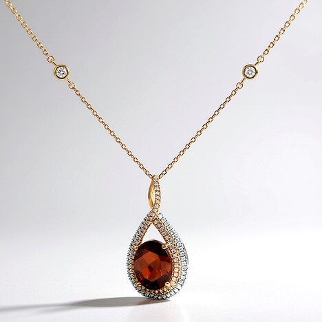 Collana in oro con Zircone Cognac (CIRARI)