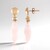 Boucles d'oreilles en argent et Quartz rose (MONOSONO COLLECTION)