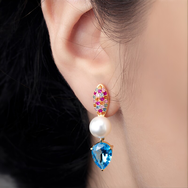 Edelstein-Goldohrringe (Michelle Albala)