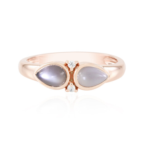 Anillo en plata con Piedra de Luna blanca (KM by Juwelo)
