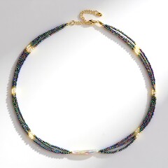 Collana in argento con Perla d'Acqua Dolce Bianca