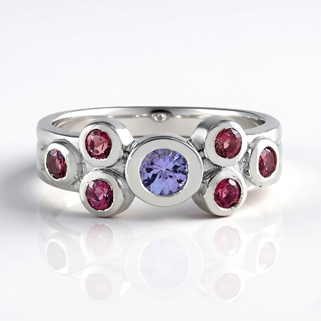Bague en argent et Tanzanite