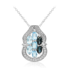 London Blue Topaz Silver Necklace