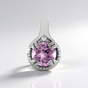 Ciondolo in argento con Ametista Rose de France