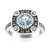 Anello in argento con Topazio Blu Cielo (Annette classic)