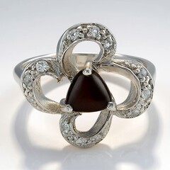 Anello in argento con Occhio di Tigre Rosso