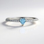 Anello in argento con Acquamarina Brasiliana