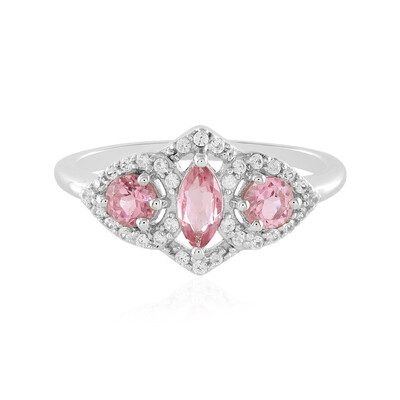 Anello in argento con Tormalina Rosa Nigeriana