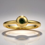 Bague en or et Diamant VS1 vert (Annette)