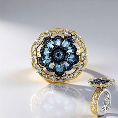 Anello in argento con Acquamarina della Tanzania