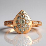 Anello in oro con Diamante Rose de France SI1 di Argyle (Annette)