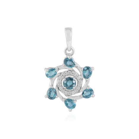 Teal Kyanite Silver Pendant