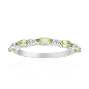 Burmesischer Peridot-Silberring