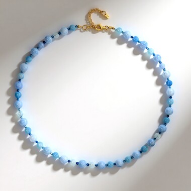Collar en plata con Aguamarina de Brasil