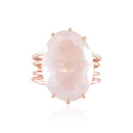 Bague en argent et Quartz rose