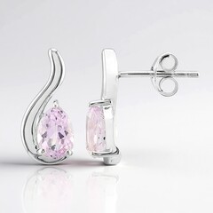 Orecchini in argento con Kunzite (Pallanova)