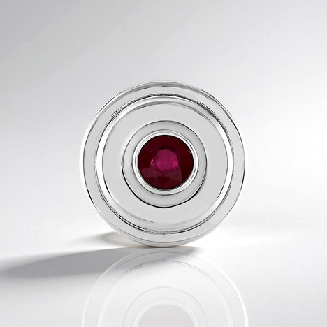 Ciondolo in argento con Rubino Bemainty (MONOSONO COLLECTION)