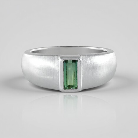 Anello in argento con Tormalina Verde di Benedito (Adela Silber)