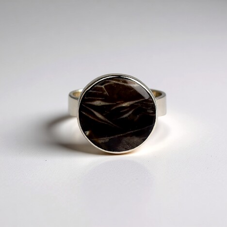 Anello in argento con Agata Prairie