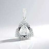 Pendentif en argent et Zircon (Adela Silber)