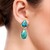Blauer Mohave-Kupfer-Türkis-Silberohrringe (Faszination Türkis)