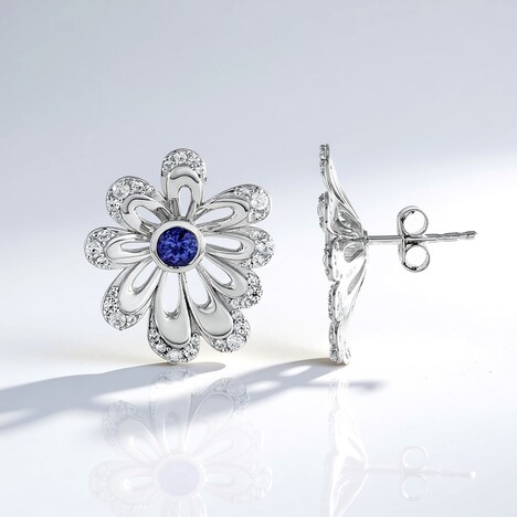 Orecchini in argento con Tanzanite (de Melo Essence)