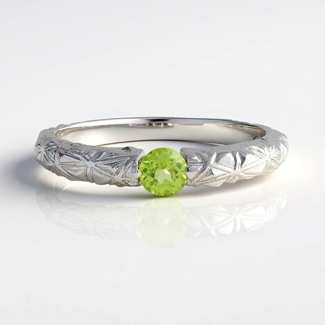 Bague en argent et Péridot (de Melo Essence)