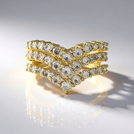 Anello in oro con Diamante Champagne I2 (de Melo)