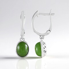 Orecchini in argento con Giada Canadese