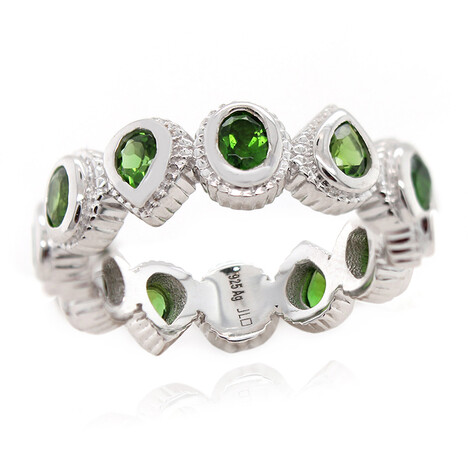 Bague en argent et Diopside de Russie (Dallas Prince Designs)
