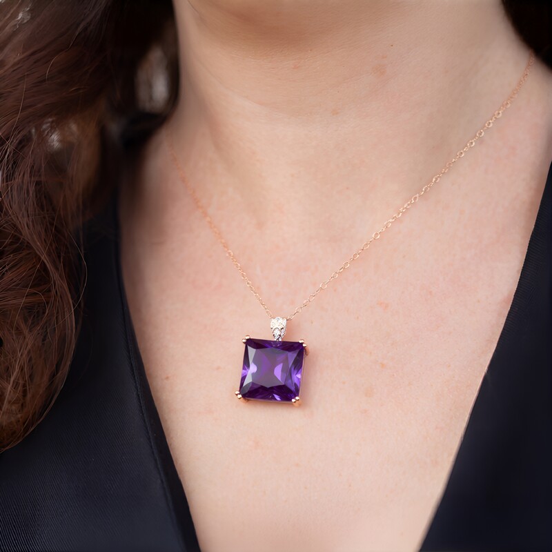 Collar en plata con Amatista (Gems en Vogue)