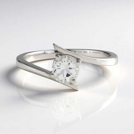 Anello in argento con Topazio Bianco