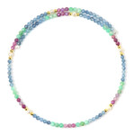 Collar al cuello en acero con Aguamarina de Brasil (Riya)