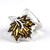 Zilveren ring met een Baltische barnsteen (dagen)