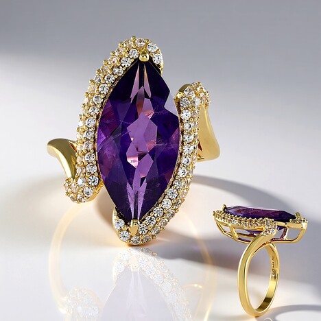 Anello in argento con Ametista del Marocco