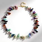 Collana in argento con Quarzo Bianco (Riya)