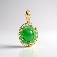 Colgante en plata con Crisoprasa (Ornaments by de Melo)