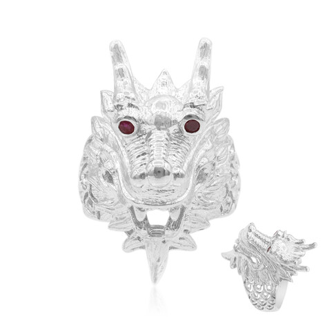 Anillo en plata con Rubí