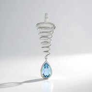 Zawieszka ze srebra rodowanego - Topaz błękitny Sky Blue (MONOSONO COLLECTION)