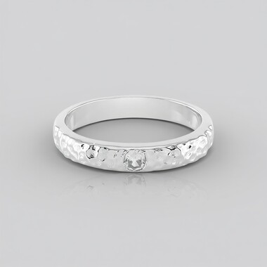 Bague en argent et Zircon
