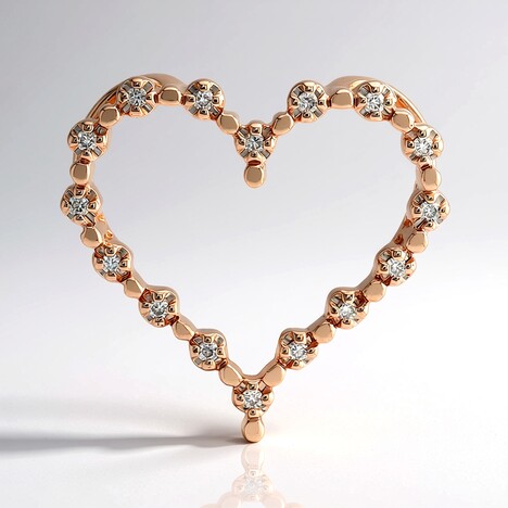 Ciondolo in argento con Diamante Argyle Rose de France I1 (Annette)