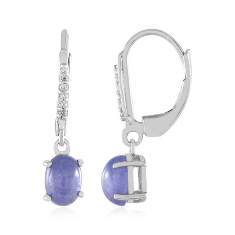 Pendientes en plata con Tanzanita