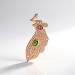 Ciondolo in argento con Diopside Russo (MONOSONO COLLECTION)