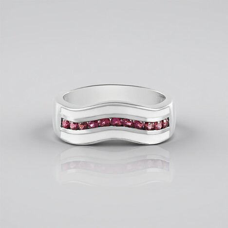 Anello in argento con Rodolite Lampone (de Melo)