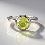 Anello in argento con Quarzo Ouro Verde
