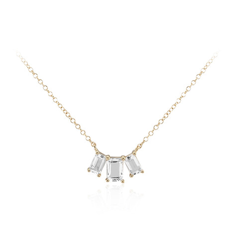 Weißer Topas-Silbercollier
