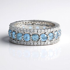 Bague en argent et Aigue-marine du Brésil