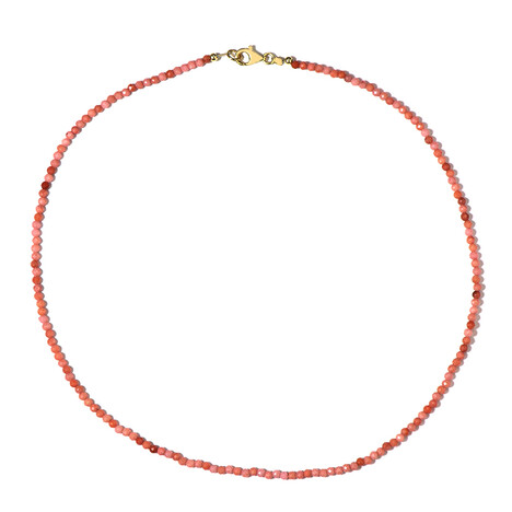 Pinkfarbener Quarz-Silberhalskette