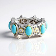 Anello in argento con Turchese Sleeping Beauty (Dallas Prince Designs)